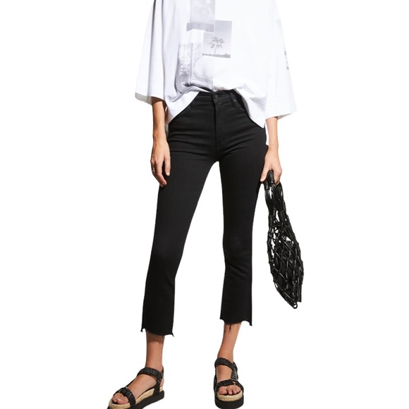 Mother jeans the insider step crop fray not guilty black size 28 - Picture 4 of 16